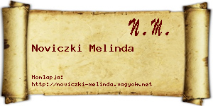 Noviczki Melinda névjegykártya